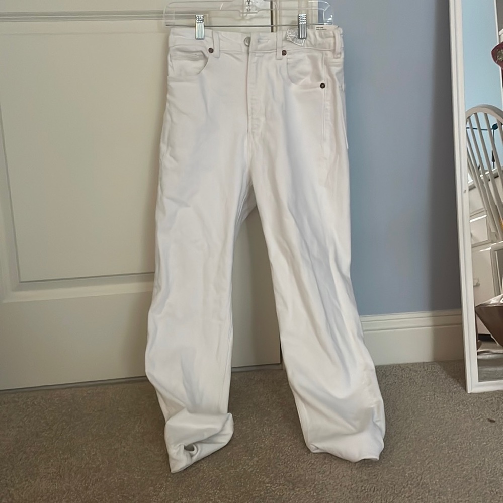 Zara, high rise ankle length jeans, US 6